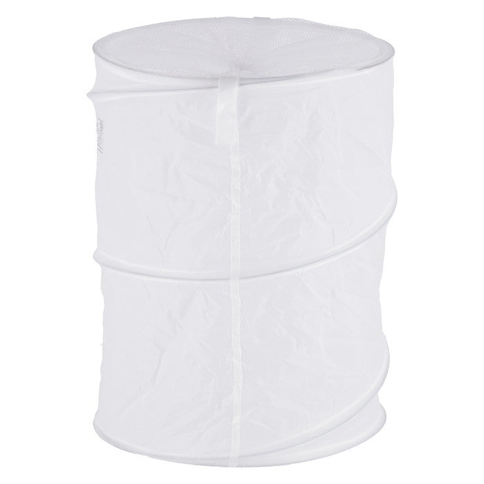 LB ポップアップランドリー バスケット ラウンド ホワイト ホワイト 幅350×奥行350×高さ480 fj-29263の画像