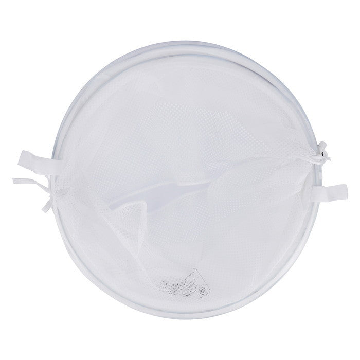 LB ポップアップランドリー バスケット ラウンド ホワイト ホワイト 幅350×奥行350×高さ480 fj-29263の画像