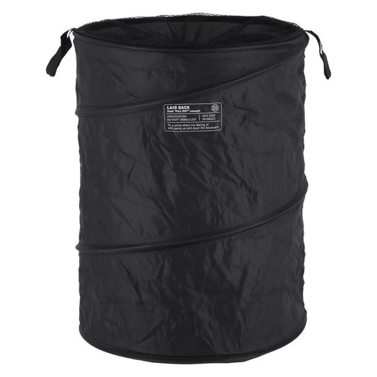 LB ポップアップランドリー バスケット ラウンド ブラック 幅350×奥行350×高さ480 fj-29265の画像