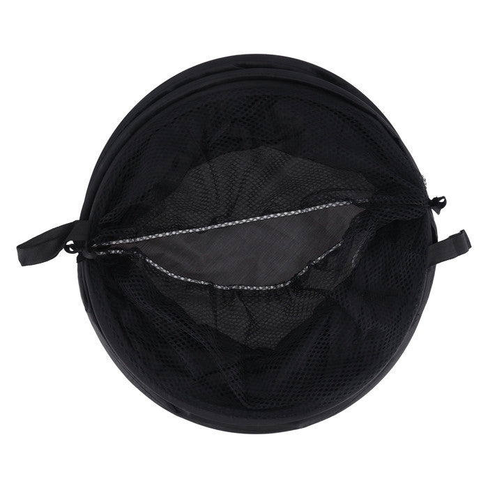 LB ポップアップランドリー バスケット ラウンド ブラック 幅350×奥行350×高さ480 fj-29265の画像