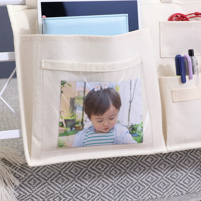 ベッドサイドポケット WH ホワイト 幅550×奥行250×高さ0 fj-29270の画像