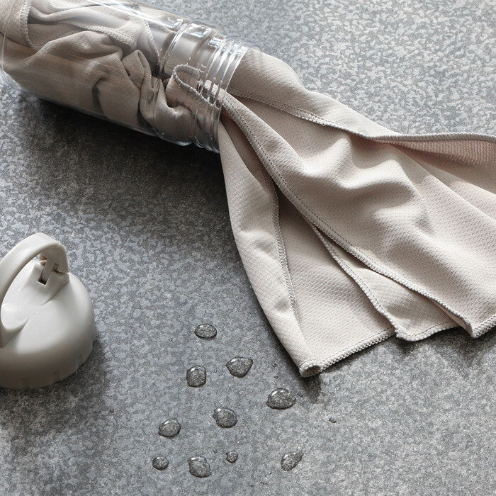 タオル UVクール ボトル付き 30×100cm L.GY 完成品 W300×D1×H1000mm 0.105kg fj-29374の画像