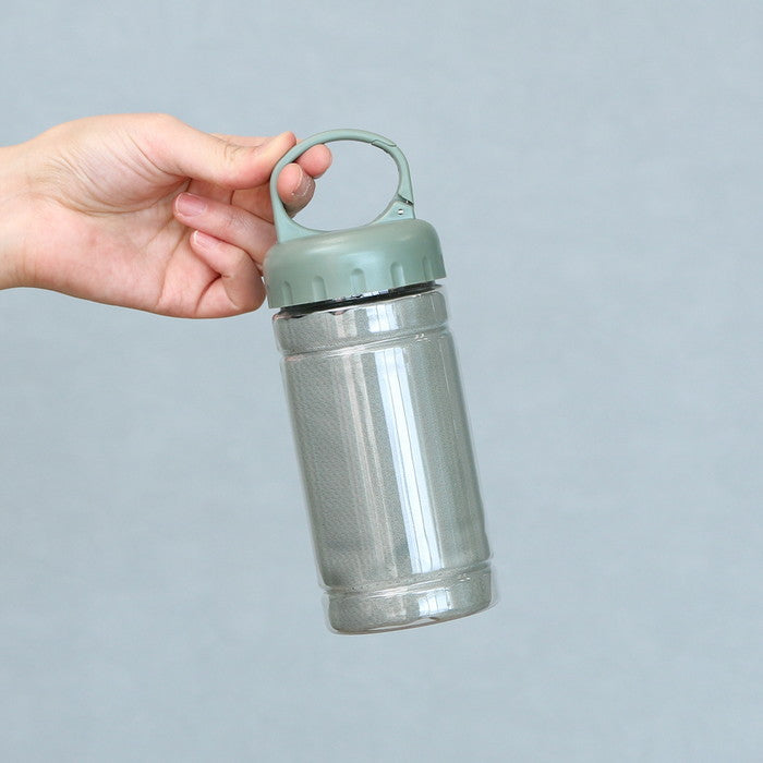 UVクールタオル ボトル付き 30×100cm GR GR 幅300×奥行1×高さ1000 fj-29375の画像