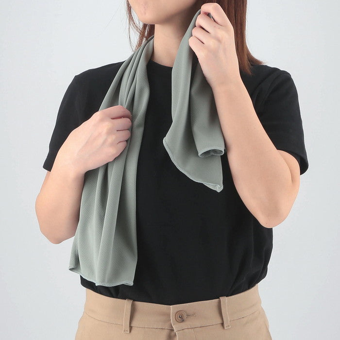 UVクールタオル ボトル付き 30×100cm GR GR 幅300×奥行1×高さ1000 fj-29375の画像