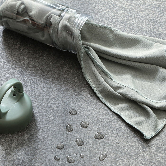 UVクールタオル ボトル付き 30×100cm GR GR 幅300×奥行1×高さ1000 fj-29375の画像