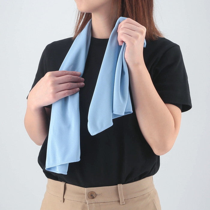 UVクールタオル ボトル付き 30×100cm BL BL 幅300×奥行1×高さ1000 fj-29376の画像