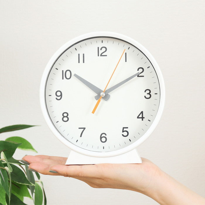 置時計 掛時計 兼用計 エルフ WH ホワイト 幅162×奥行43×高さ171 fj-29868の画像