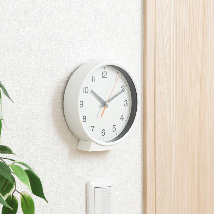 置時計 掛時計 兼用計 エルフ WH ホワイト 幅162×奥行43×高さ171 fj-29868の画像