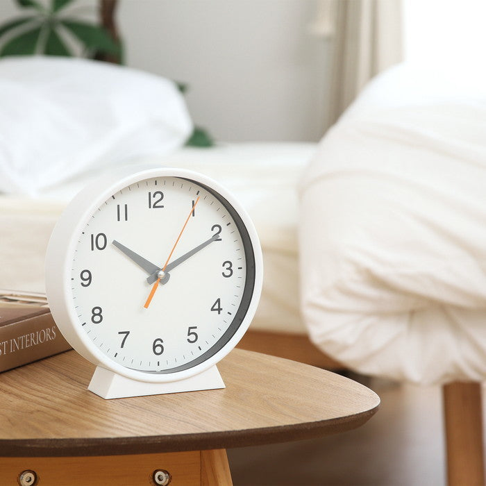 置時計 掛時計 兼用計 エルフ WH ホワイト 幅162×奥行43×高さ171 fj-29868の画像