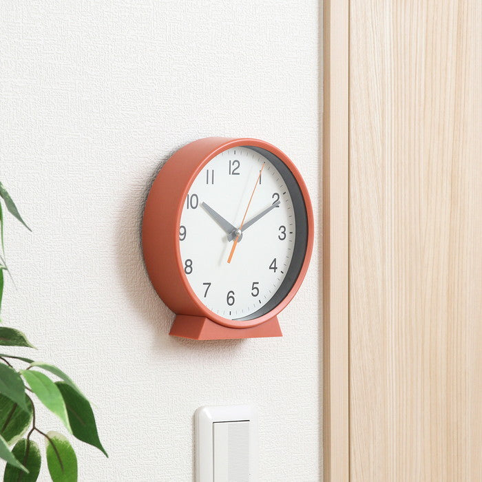 置時計 掛時計 兼用計 エルフ OR オレンジ 幅162×奥行43×高さ171 fj-29869の画像