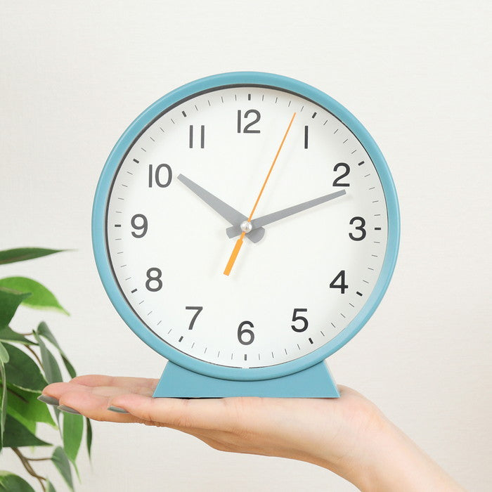 置時計 掛時計 兼用計 エルフ B.GR ブルーグリーン 幅162×奥行43×高さ171 fj-29870の画像