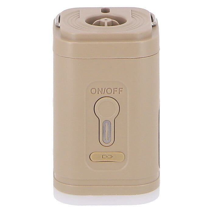 ミニエアポンプ電動式 ベージュ 完成品 W49×D49×H82mm 0.215kg fj-31159の画像