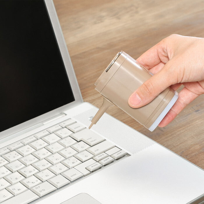 ミニエアポンプ電動式 ベージュ 完成品 W49×D49×H82mm 0.215kg fj-31159の画像