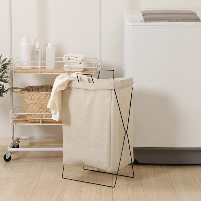 ボックス マルチ収納 横型取手付 IV アイボリー 完成品 W370×D270×H600mm 0.63kg fj-31505の画像