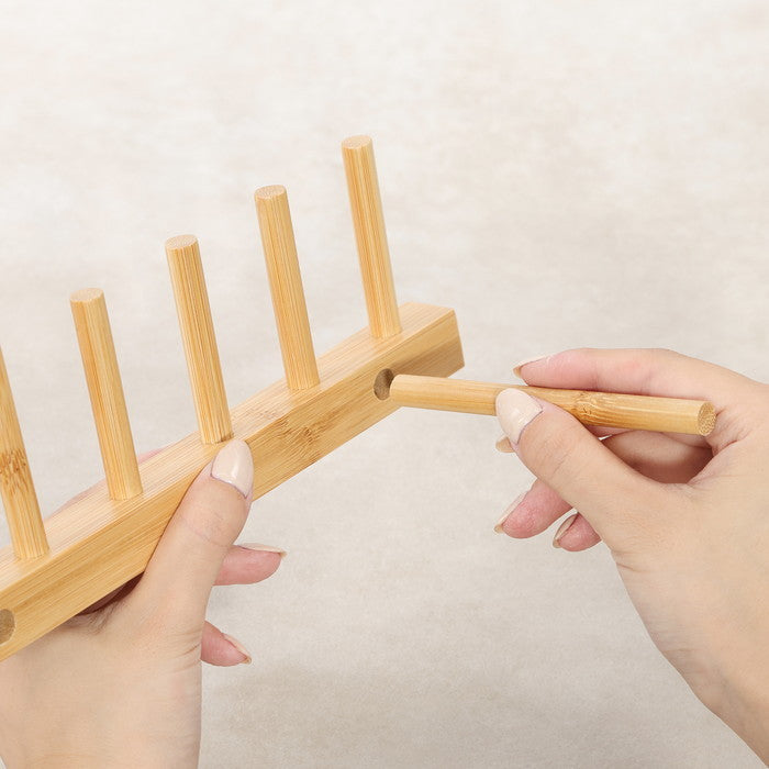 組立らくらく ディッシュスタンド ナチュラル 幅115×奥行220×高さ75 fj-32909の画像