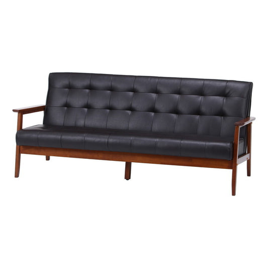 バイキャストPUソファー フレンズ ダークブラウン 3P 846 fj-34207の画像