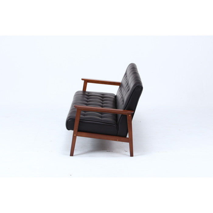 バイキャストPUソファー フレンズ ダークブラウン 3P 846 fj-34207の画像