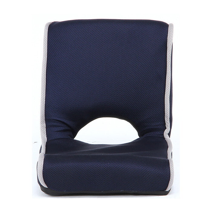 座椅子 低反発 ショコラ メッシュ ネイビー 完成品 W400×D400-560×H200-450mm 1.8kg fj-35506の画像