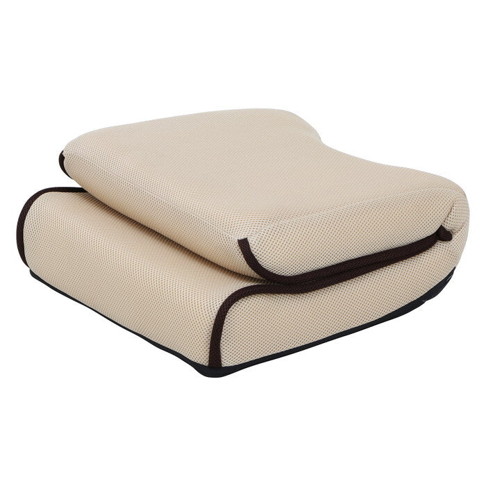 座椅子 低反発 ショコラ メッシュ アイボリー 完成品 W400×D400-560×H200-450mm 1.8kg fj-35508の画像