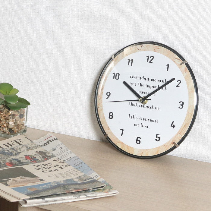 カバー付ウォールクロック WHITE ホワイト 幅200×奥行40×高さ200 fj-36888の画像