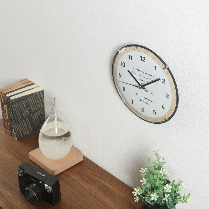 カバー付ウォールクロック WHITE ホワイト 幅200×奥行40×高さ200 fj-36888の画像