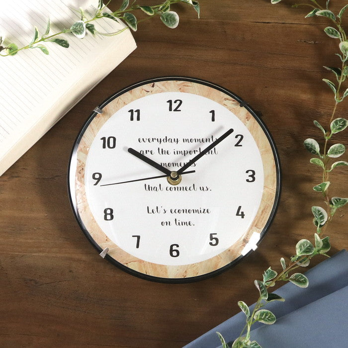 カバー付ウォールクロック WHITE ホワイト 幅200×奥行40×高さ200 fj-36888の画像