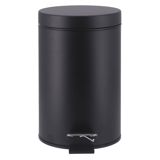 ゴミ箱 静かに閉まる 3L BK ブラック 完成品 W168×D230×H262mm 0.64kg fj-37695の画像