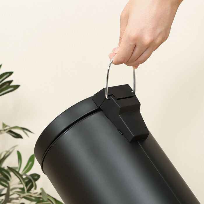 ゴミ箱 静かに閉まる 3L BK ブラック 完成品 W168×D230×H262mm 0.64kg fj-37695の画像