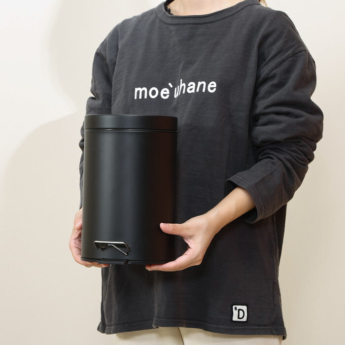 ゴミ箱 静かに閉まる 3L BK ブラック 完成品 W168×D230×H262mm 0.64kg fj-37695の画像