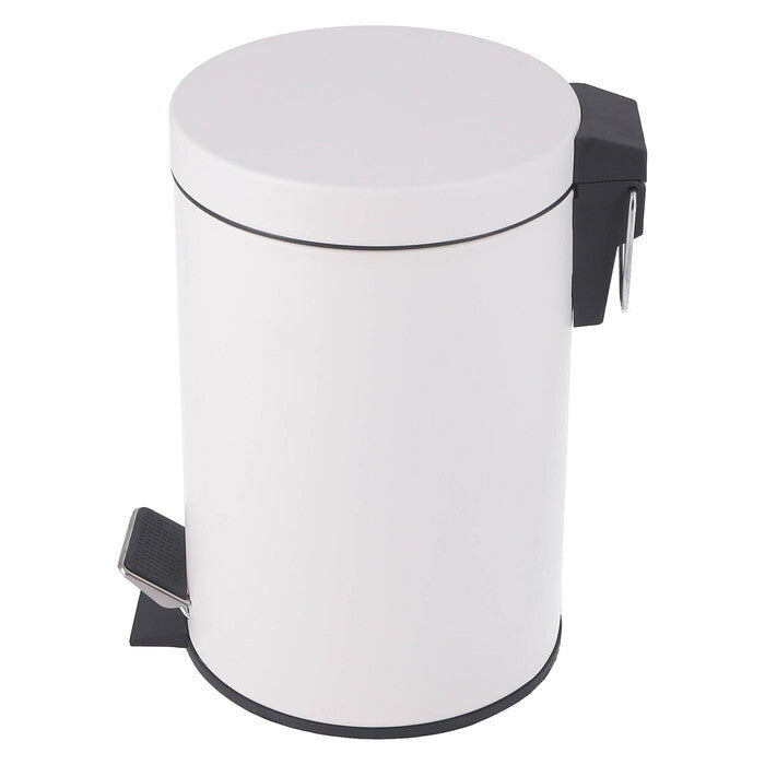 ゴミ箱 静かに閉まる 3L WH ホワイト 完成品 W168×D230×H262mm 0.64kg fj-37696の画像