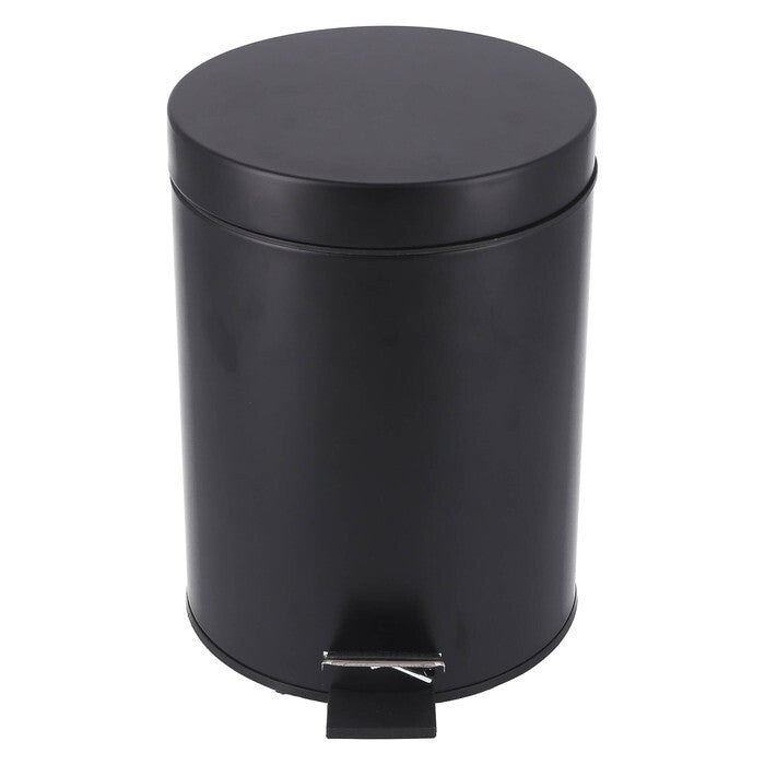 ゴミ箱 静かに閉まる 5L BK ブラック 完成品 W205×D260×H280mm 0.8kg fj-37697の画像