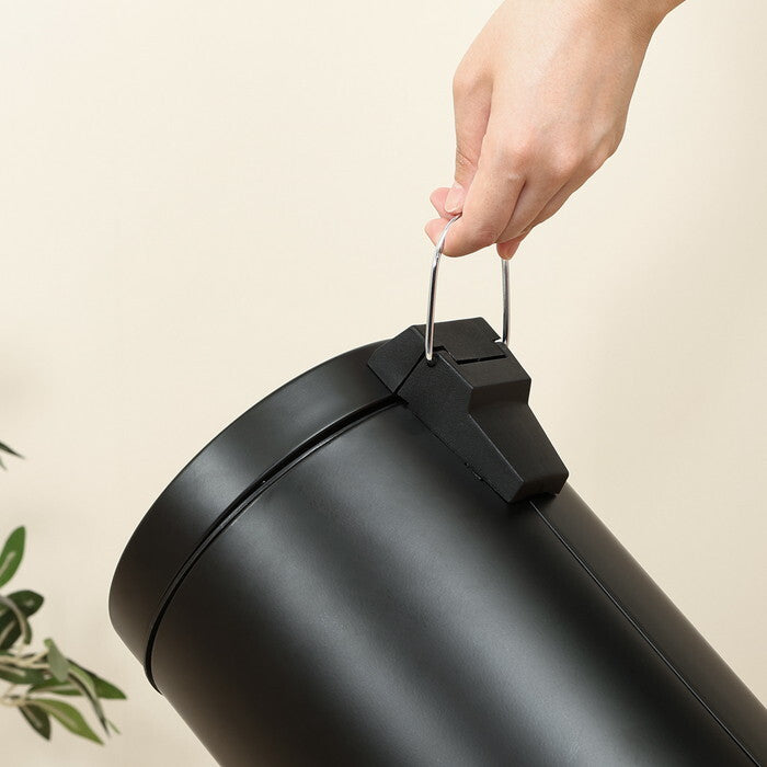 ゴミ箱 静かに閉まる 5L BK ブラック 完成品 W205×D260×H280mm 0.8kg fj-37697の画像