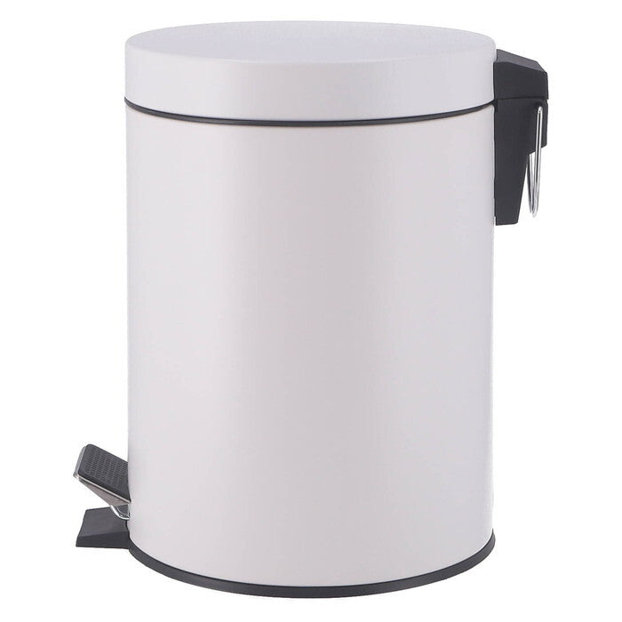 ゴミ箱 静かに閉まる 5L WH ホワイト 完成品 W205×D260×H280mm 0.8kg fj-37698の画像