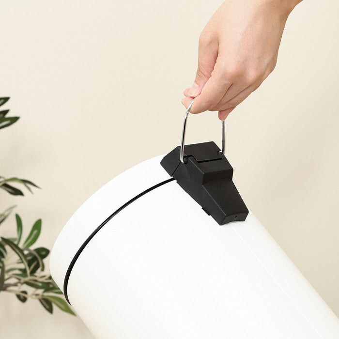 ゴミ箱 静かに閉まる 5L WH ホワイト 完成品 W205×D260×H280mm 0.8kg fj-37698の画像