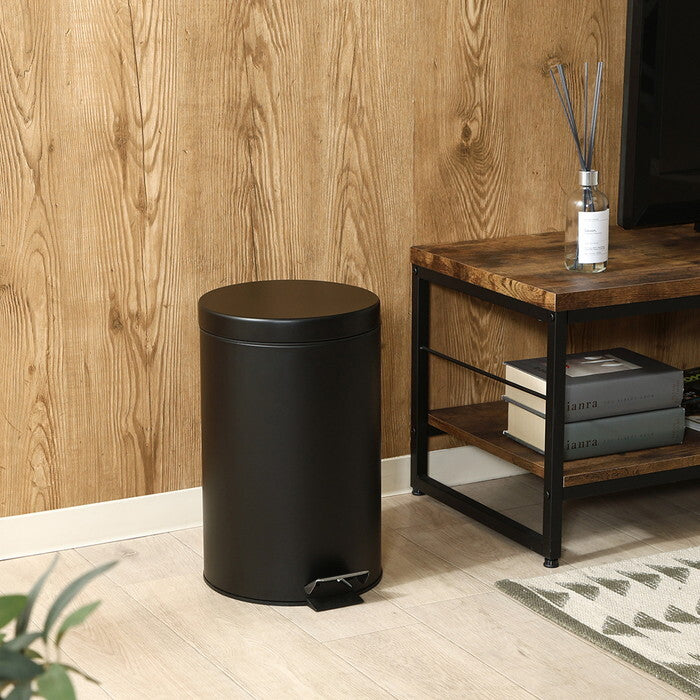 ゴミ箱 静かに閉まる 12L BK ブラック 完成品 W250×D314×H400mm 1.48kg fj-37699の画像