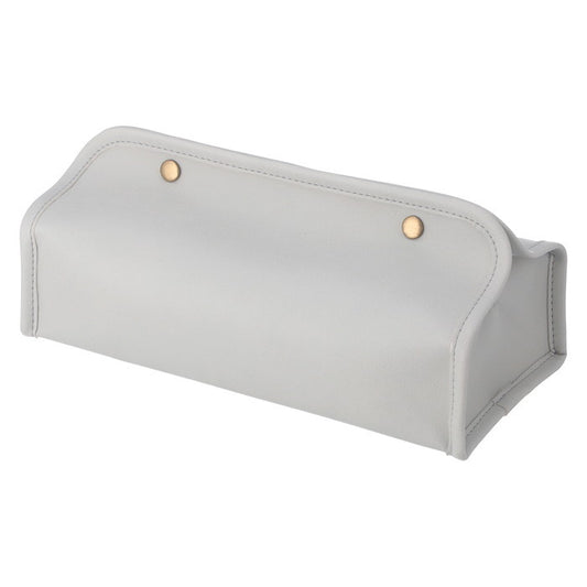 PUレザー調 ティッシュケース GY グレー 幅265×奥行125×高さ125 fj-37806の画像