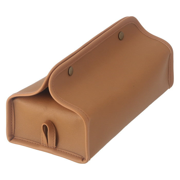 PUレザー調 ティッシュケース BE ベージュ 幅265×奥行125×高さ125 fj-37807の画像