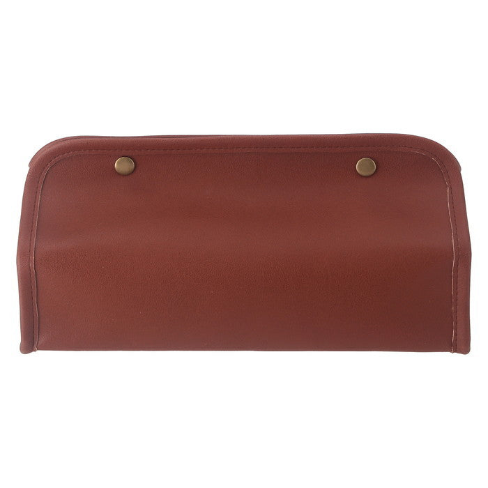 PUレザー調 ティッシュケース BR ブラウン 幅265×奥行125×高さ125 fj-37809の画像