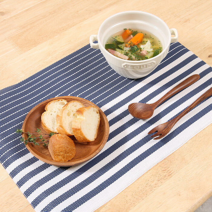 マット PVC Pasuto ストライプブルー ブルー 完成品 W450×D300×H0mm 0.1kg fj-37838の画像