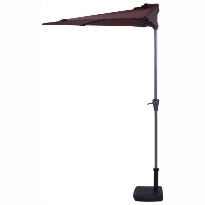 半円パラソル ブラウン ブラウン 2700 ×1390 ×2340 ベース別売り fj-37855の画像