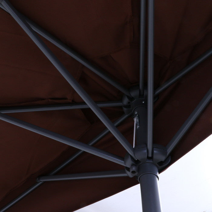 半円パラソル ブラウン ブラウン 2700 ×1390 ×2340 ベース別売り fj-37855の画像