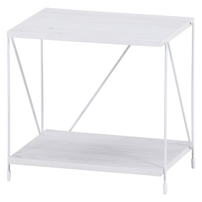 EZBO ワイヤーラック2段 40幅 WHW ホワイトウォッシュ 幅420×奥行310×高さ387 fj-37868の画像