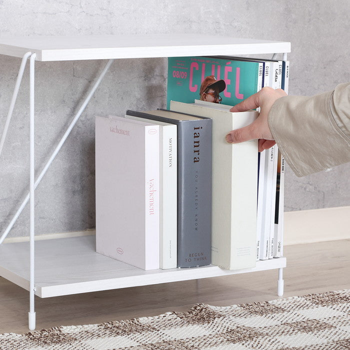 EZBO ワイヤーラック2段 40幅 WHW ホワイトウォッシュ 幅420×奥行310×高さ387 fj-37868の画像