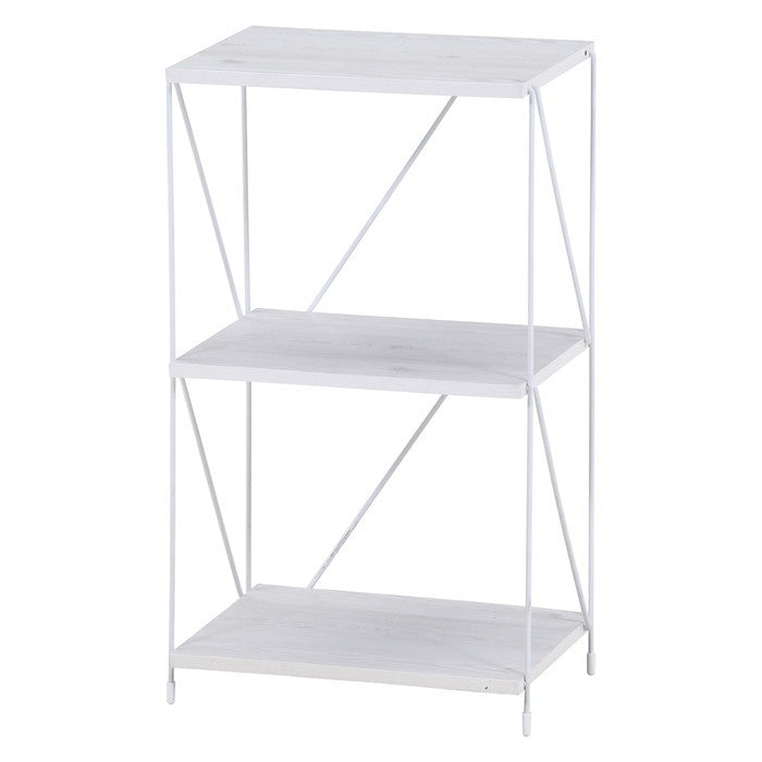 EZBO ワイヤーラック3段 40幅 WHW ホワイトウォッシュ 幅420×奥行310×高さ712 fj-37870の画像