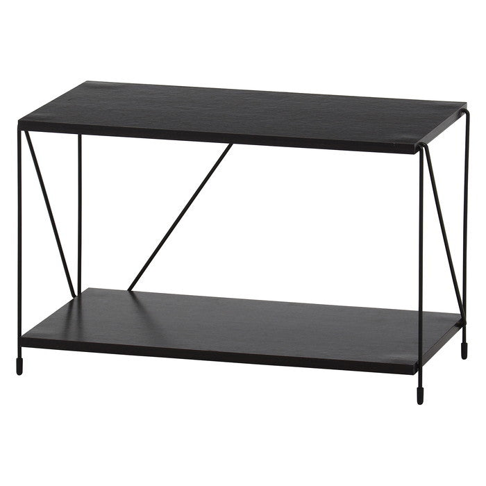 EZBO ワイヤーラック2段 60幅 BK ブラック 幅620×奥行310×高さ387 fj-37875の画像