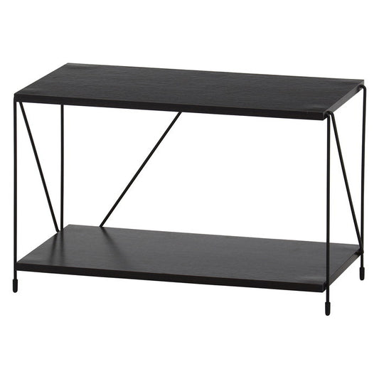 EZBO ワイヤーラック2段 60幅 BK ブラック 幅620×奥行310×高さ387 fj-37875の画像