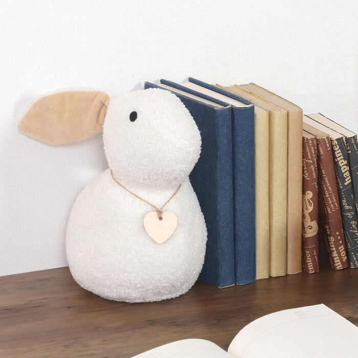 ドアストッパー アニマル ウサギ WH 完成品 W150×D280×H200mm 1kg fj-37893の画像