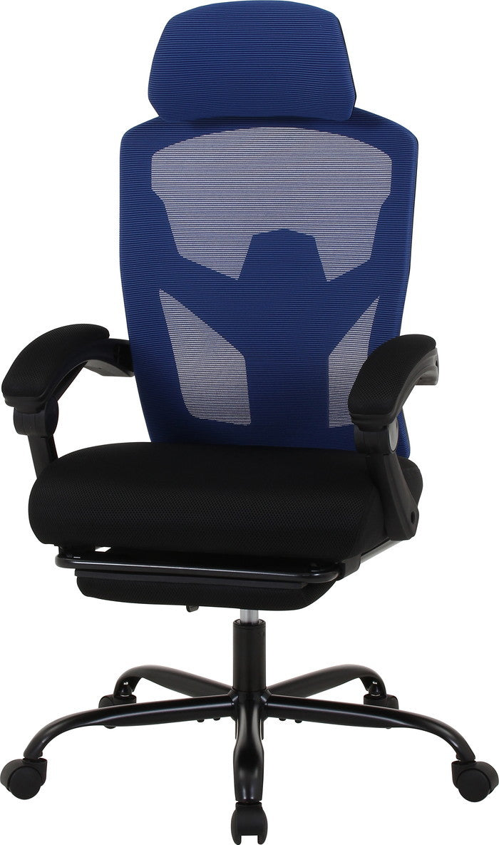 メッシュリクライニングチェア スリープ2 NV 3509F-1W ネイビｰ 幅660×奥行665?1245×高さ1125?1220mm fj-37913の画像