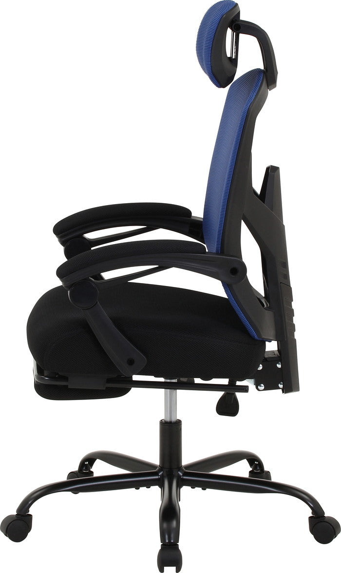 メッシュリクライニングチェア スリープ2 NV 3509F-1W ネイビｰ 幅660×奥行665?1245×高さ1125?1220mm fj-37913の画像