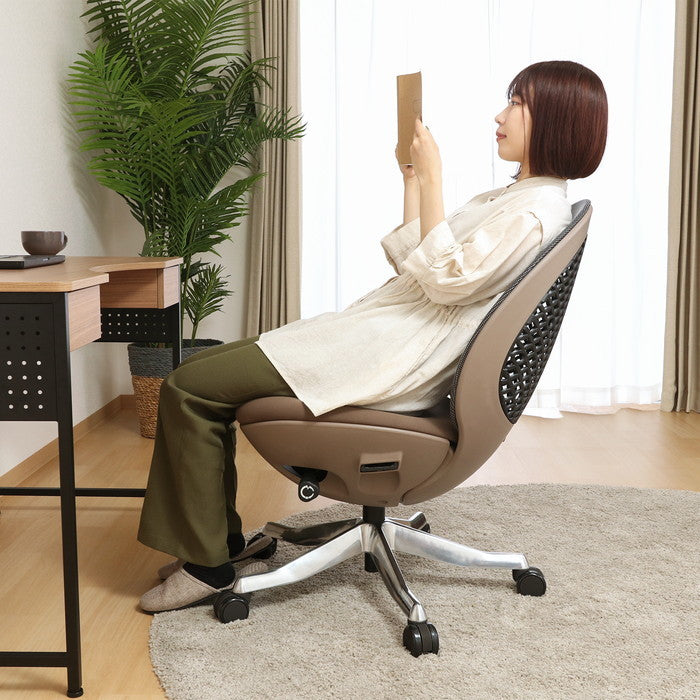 OVOチェア BK TYJAVP ブラック 幅660×奥行665×高さ980?1075mm fj-37920の画像